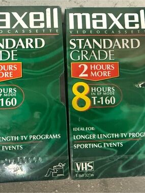 Maxell Standard Grade T-160 VHS Tape - Green
